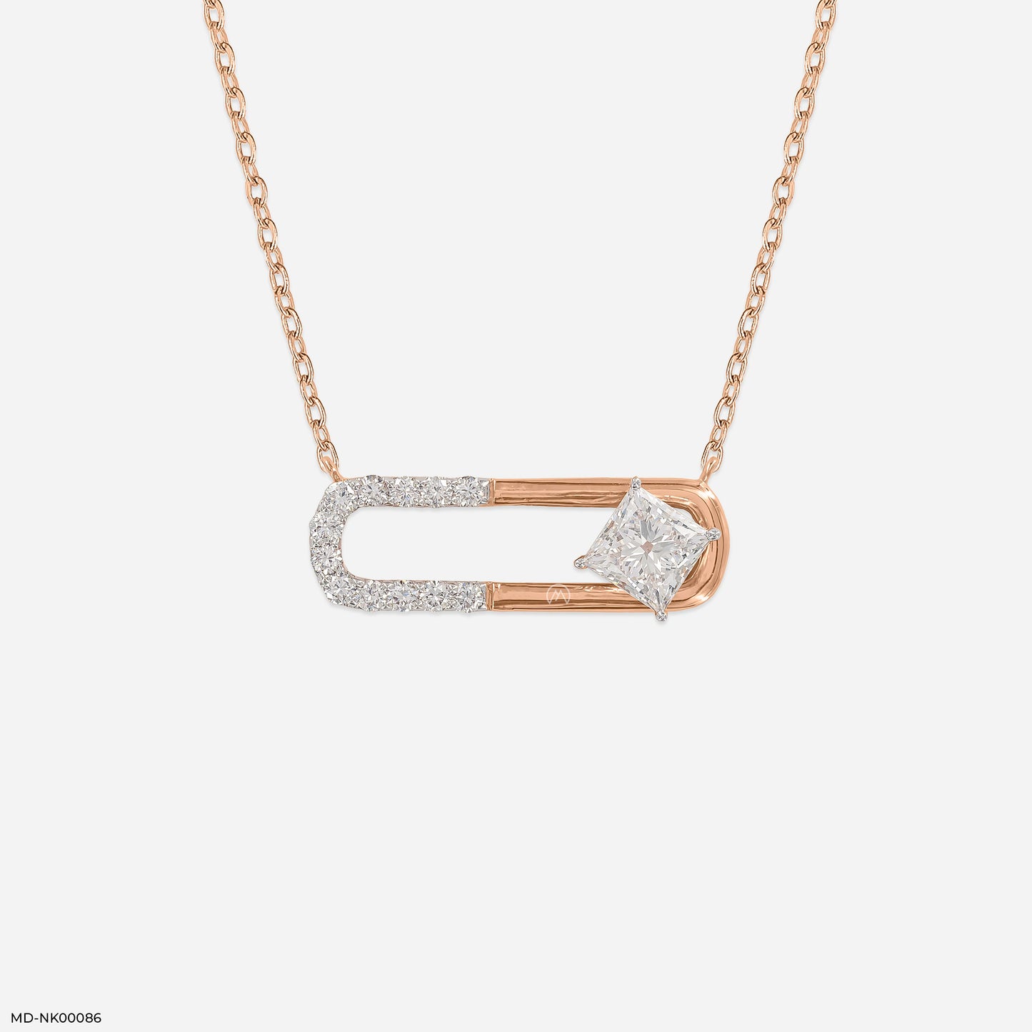 1.25 Carat Princess's Path Lab Diamond Pendant Without Chain