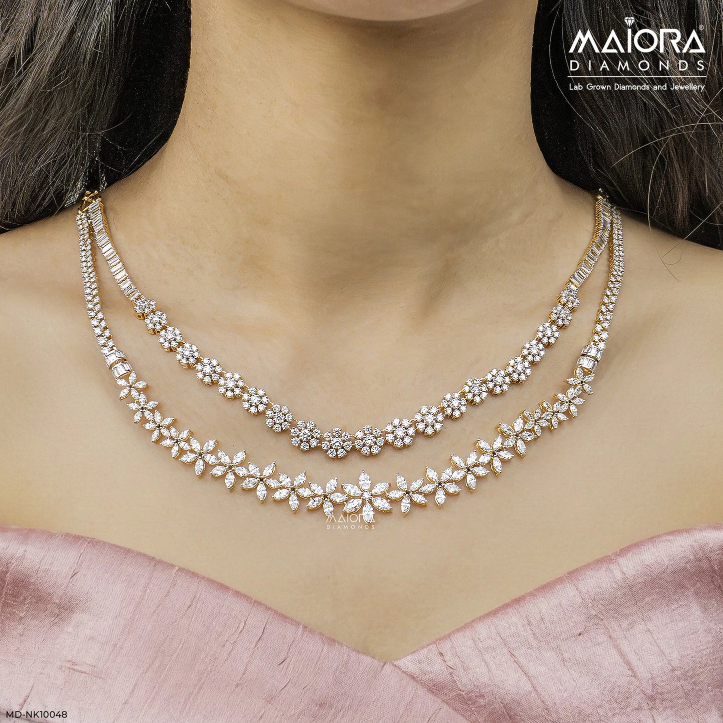 Unique Lab Diamond necklace