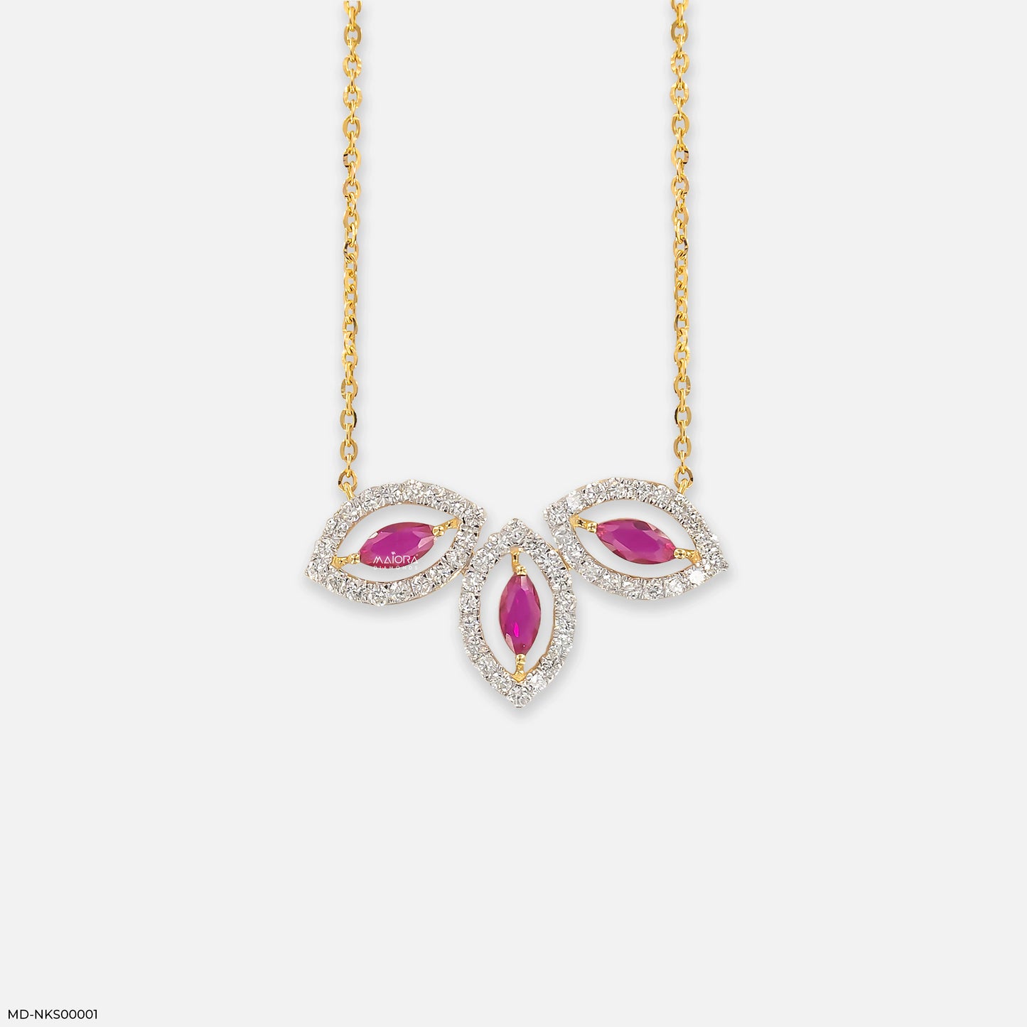 0.75 Carat Petal Cluster Gemstone Lab Diamond Drop Pendant Without Chain