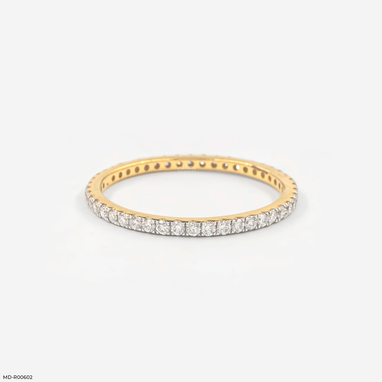 0.40 Carat Dual Tone Round Band Diamond Ring