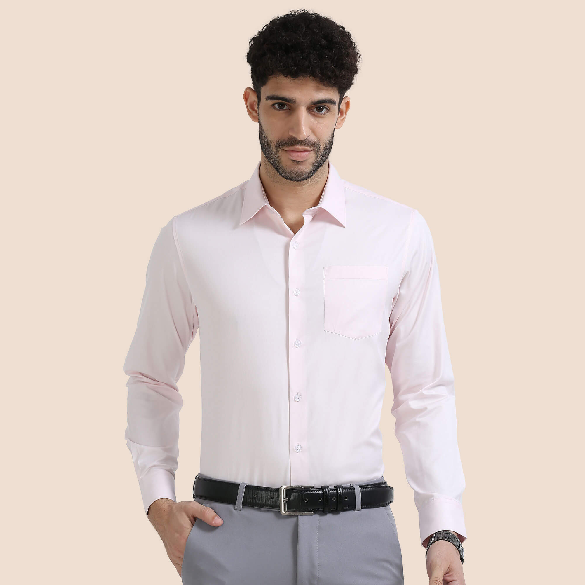 Willow Bamboo Shirt In Dusty Pink for men