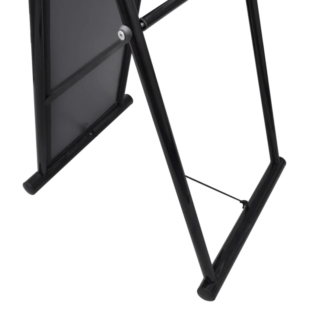 240579 Free Standing Floor Mirror Full Length Rectangular Black - testbyjd