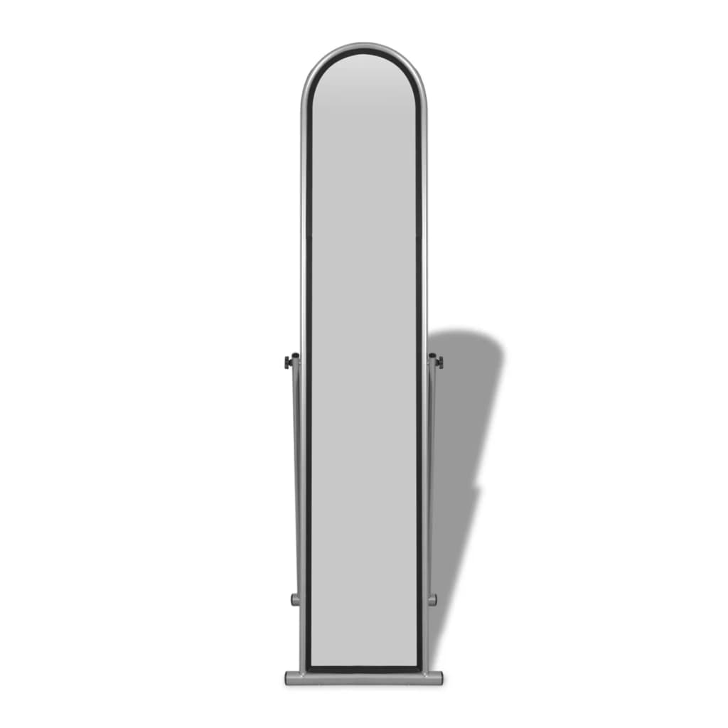 240580 Free Standing Floor Mirror Full Length Rectangular Grey - testbyjd