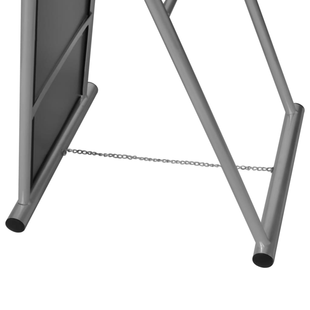 240580 Free Standing Floor Mirror Full Length Rectangular Grey - testbyjd