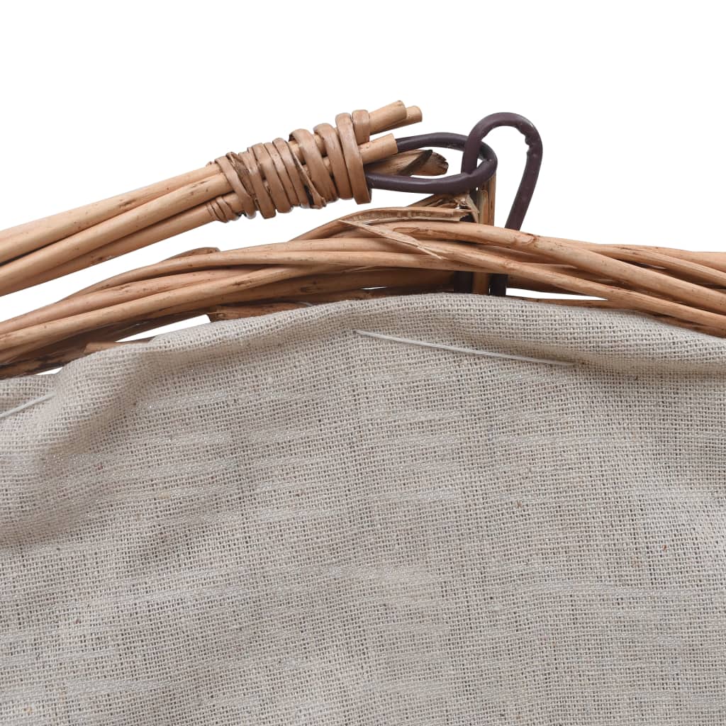 286988 Firewood Basket with Handle 60x44x55 cm Natural Willow - testbyjd