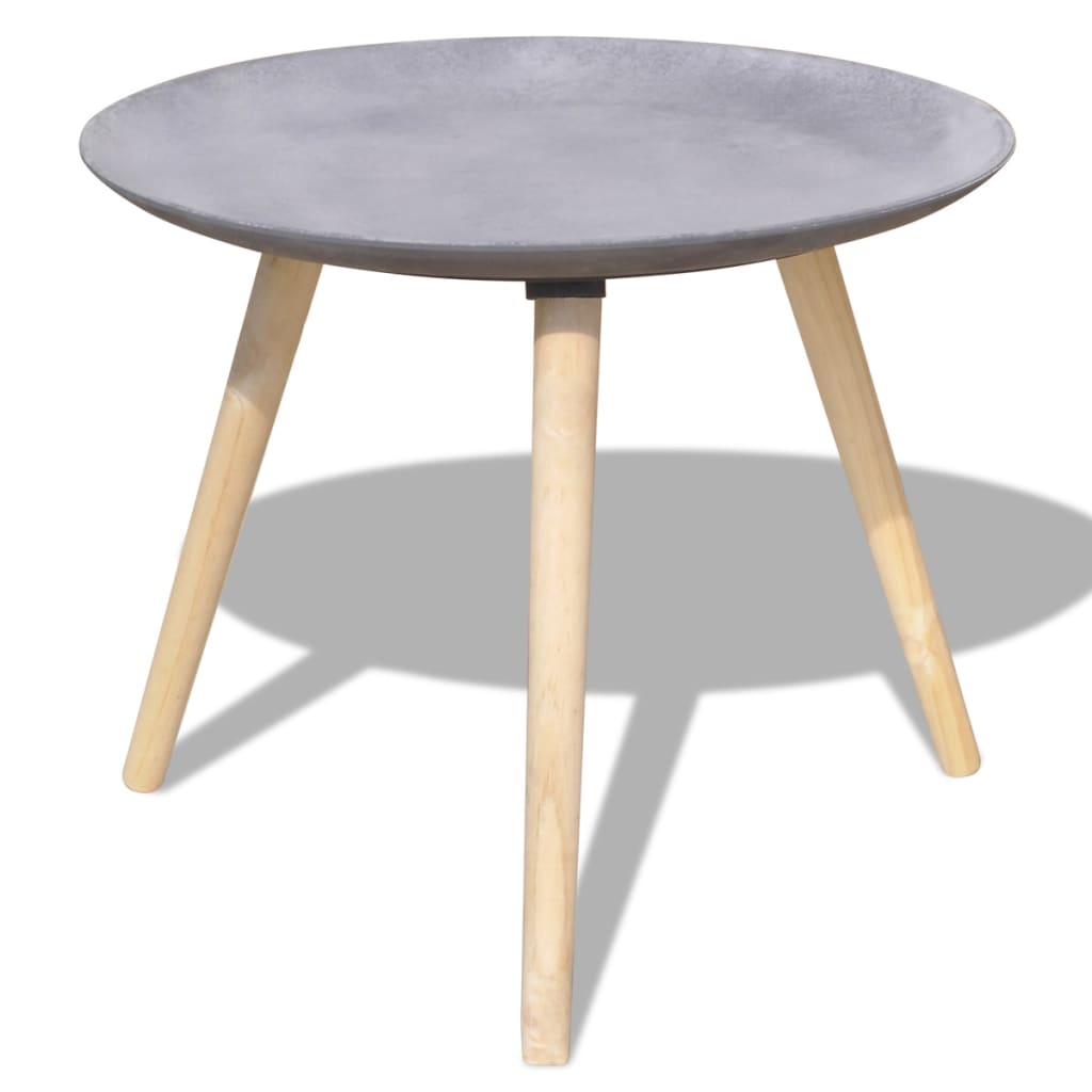 2 d. Kavos staliukų komplektas, 55 cm&44 cm, betono pilka sp. - testbyjd