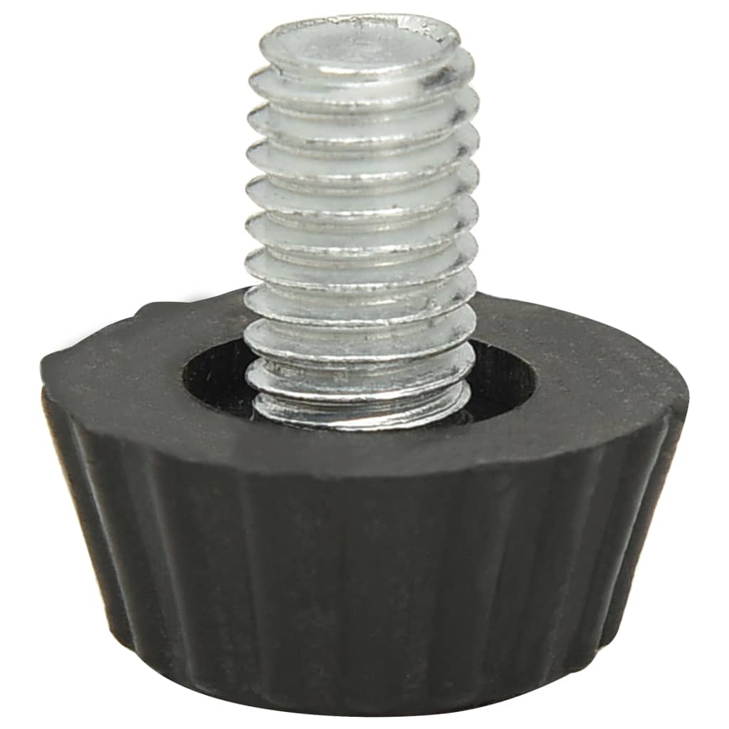 315594 Adjustable Furniture Feet M8 18 pcs Black - testbyjd