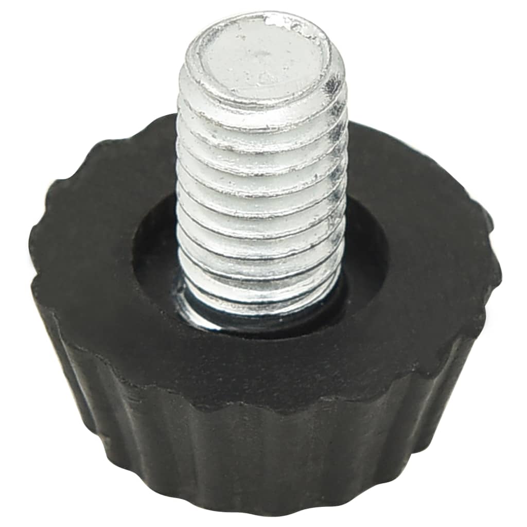 315594 Adjustable Furniture Feet M8 18 pcs Black - testbyjd