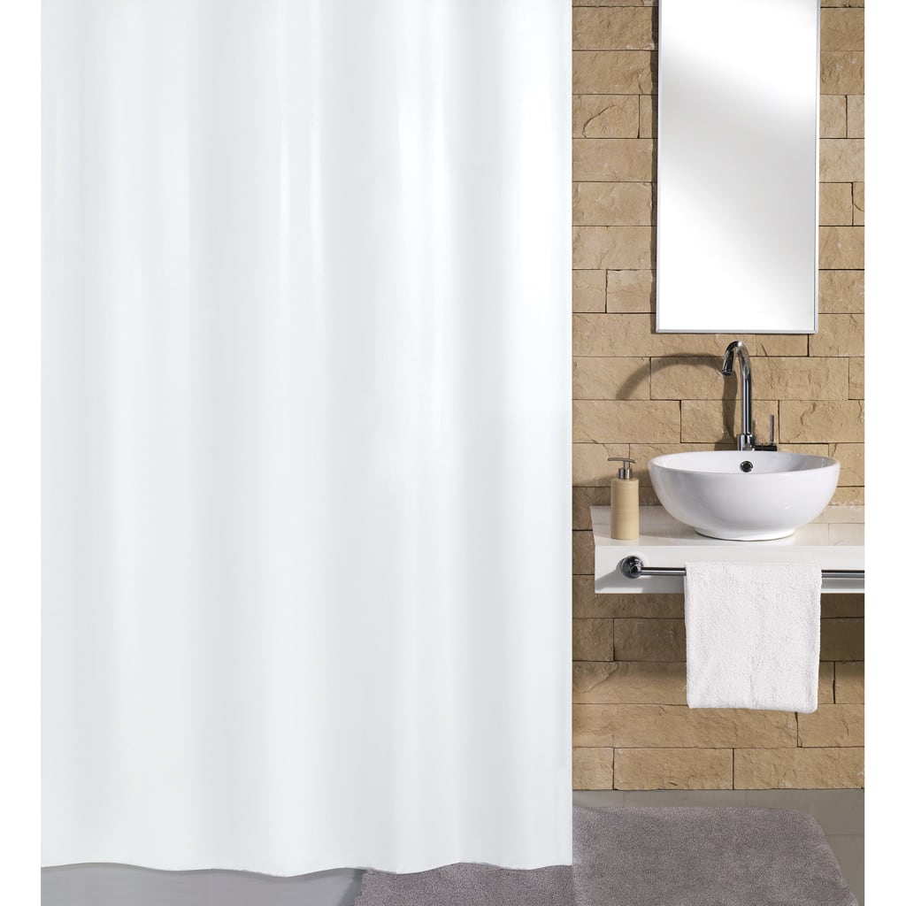 430280 Kleine Wolke Shower Curtain "Kito" 180x200 cm White - testbyjd