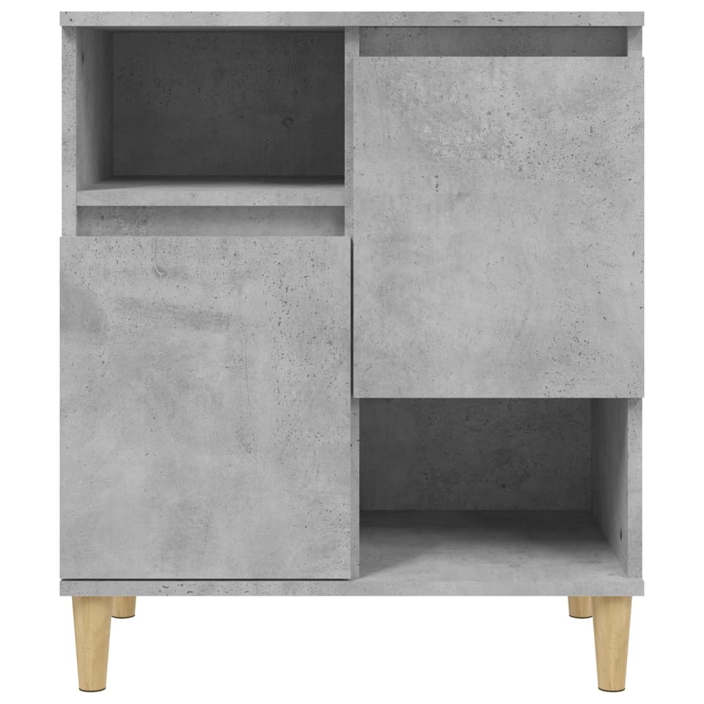 Šoninės spintelės, 3vnt., betono pilkos, 60x35x70cm, mediena