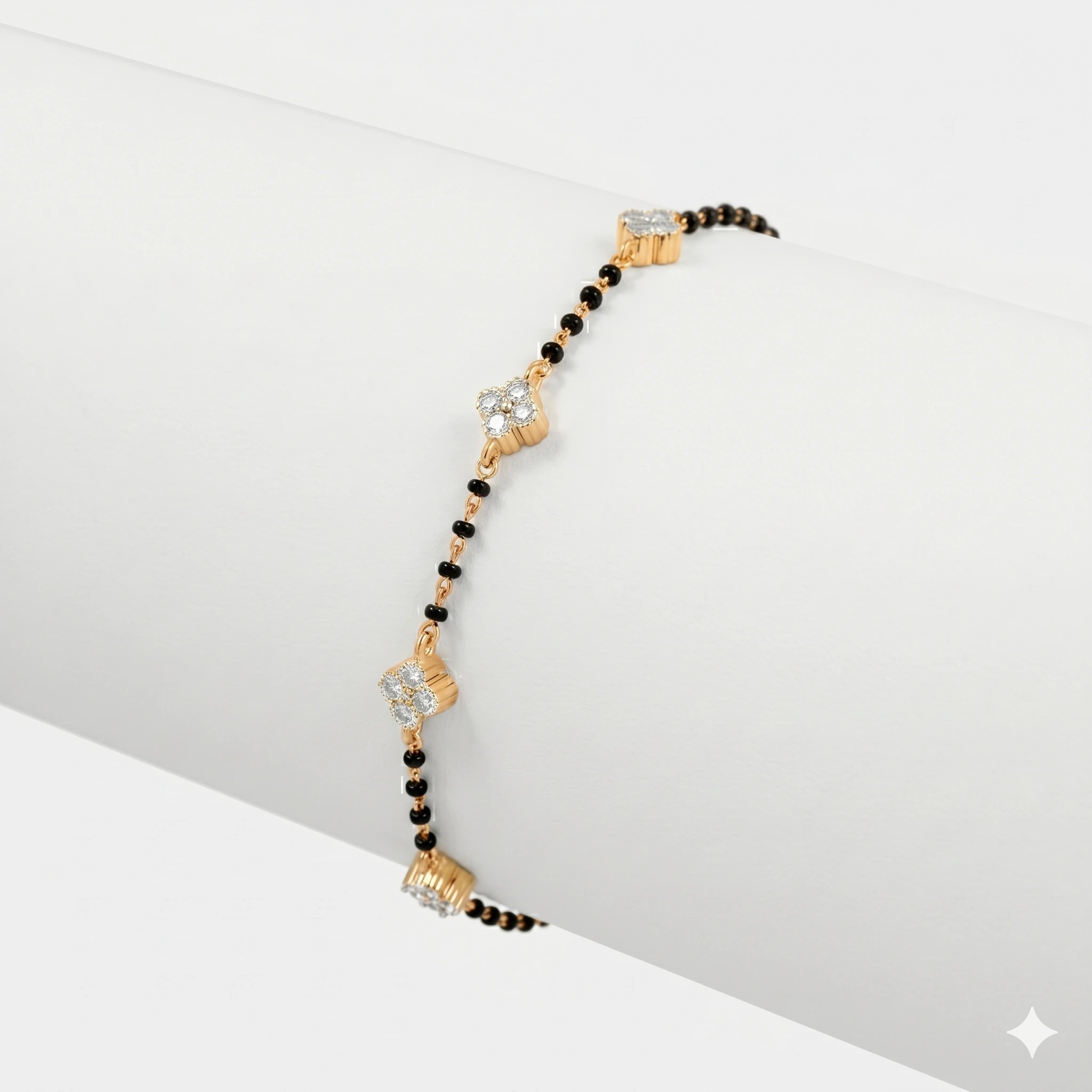 Tiny Bloom Diamond Mangalsutra Bracelet