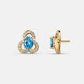Azure Clover Studs