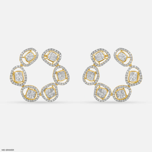 1.5 Carat Magnolia Lab Diamond Hoops