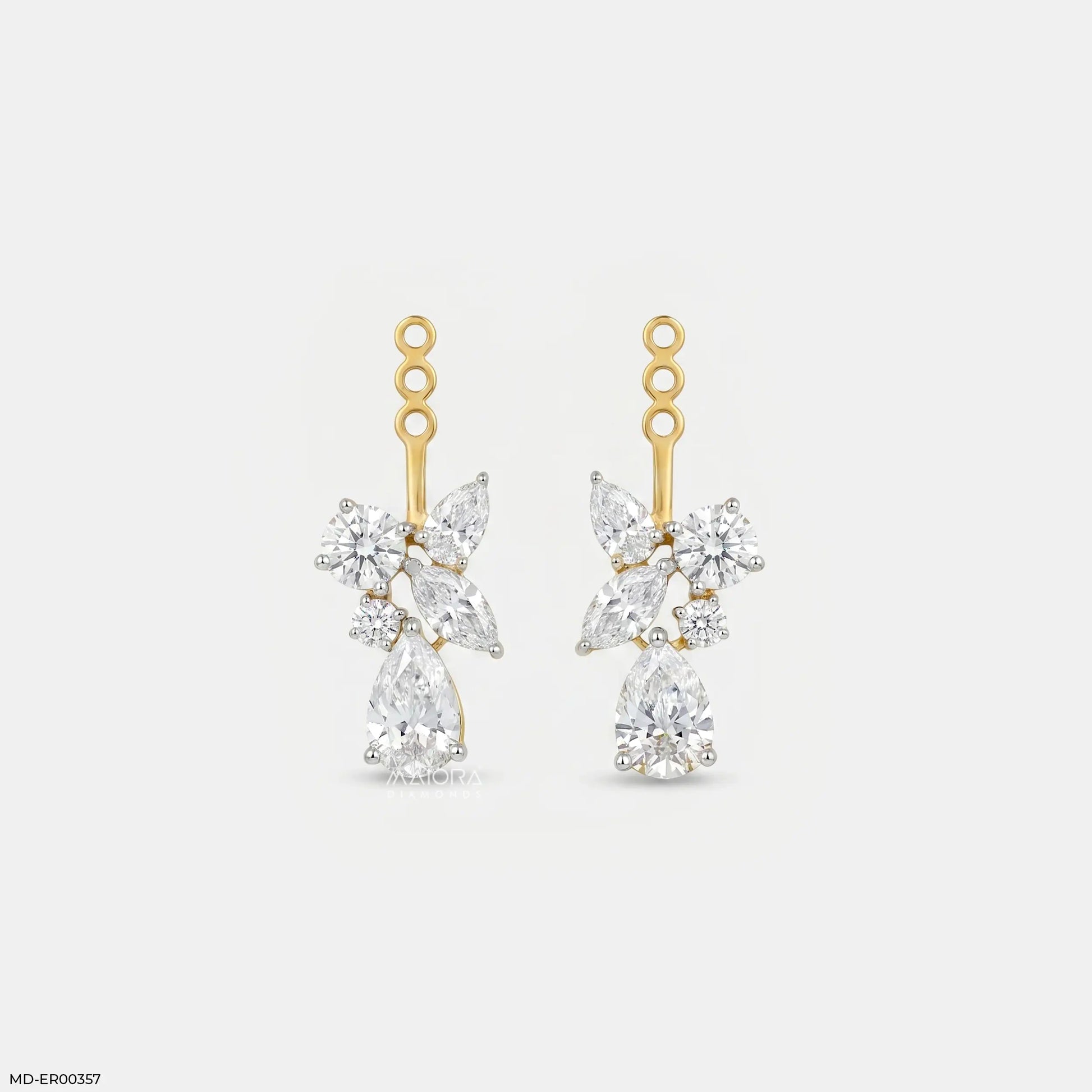 2.95 Multi Fancy Shape Detachable Diamond Earrings