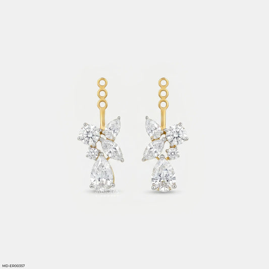 2.95 Multi Fancy Shape Detachable Diamond Earrings