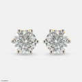 4.15 Carat Solitaire Diamond Stud Earrings