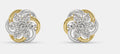 Twisted Knot Cluster Diamond Earrings