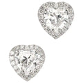 1.5 Carat Heart Halo Earrings
