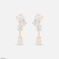 Shiny Round Drop Diamond Earrings