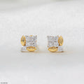 Elara Gold Rosette Diamond Earrings