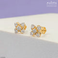 Warped Bloom Diamond Earrings
