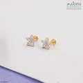 Frost Bloom Diamond Stud Earrings