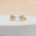 Petal Panel Dimond Studs Earrings