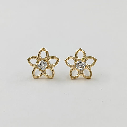 Sparkly Daisy Lab Diamond Stud