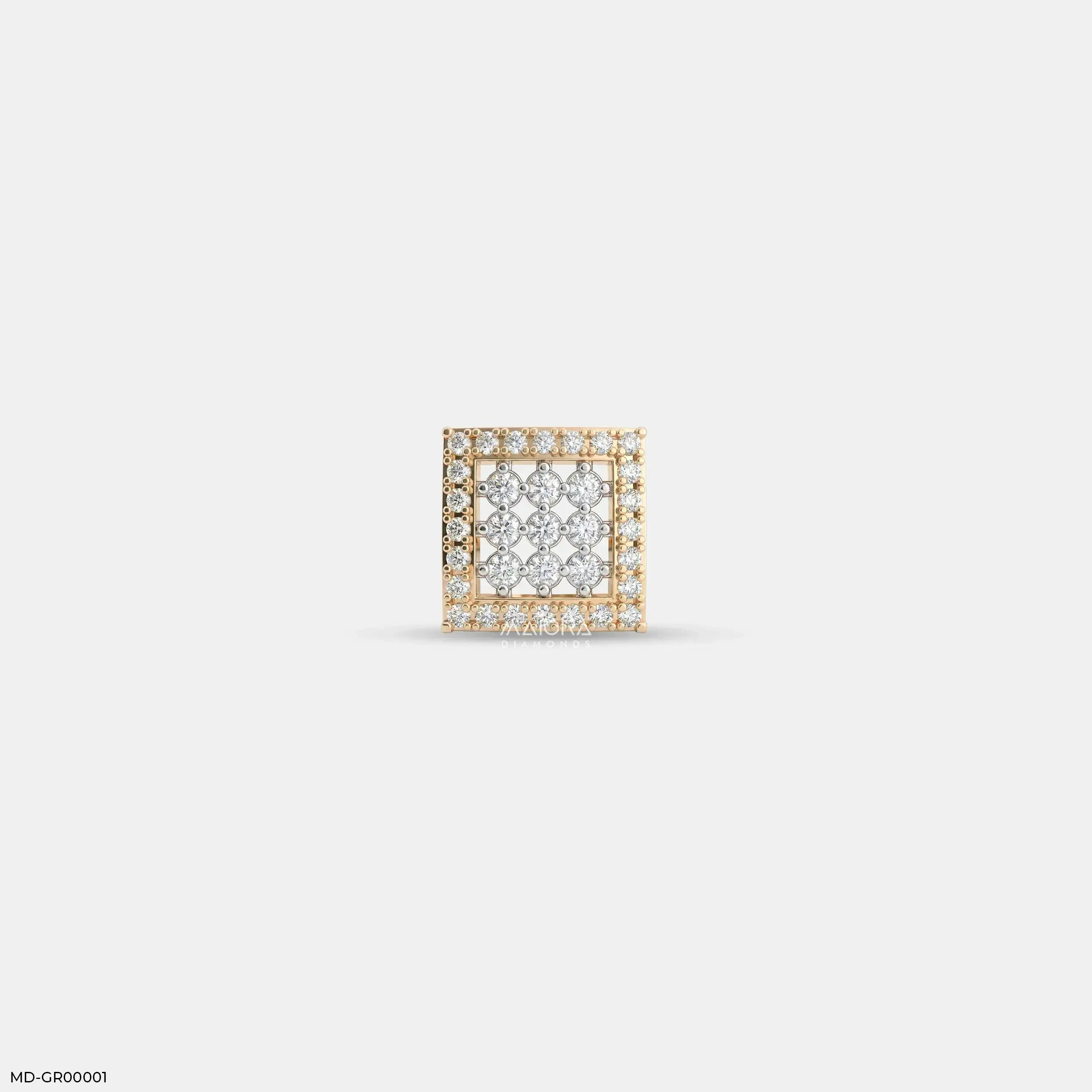 Vertex Diamond Mens Stud Earring