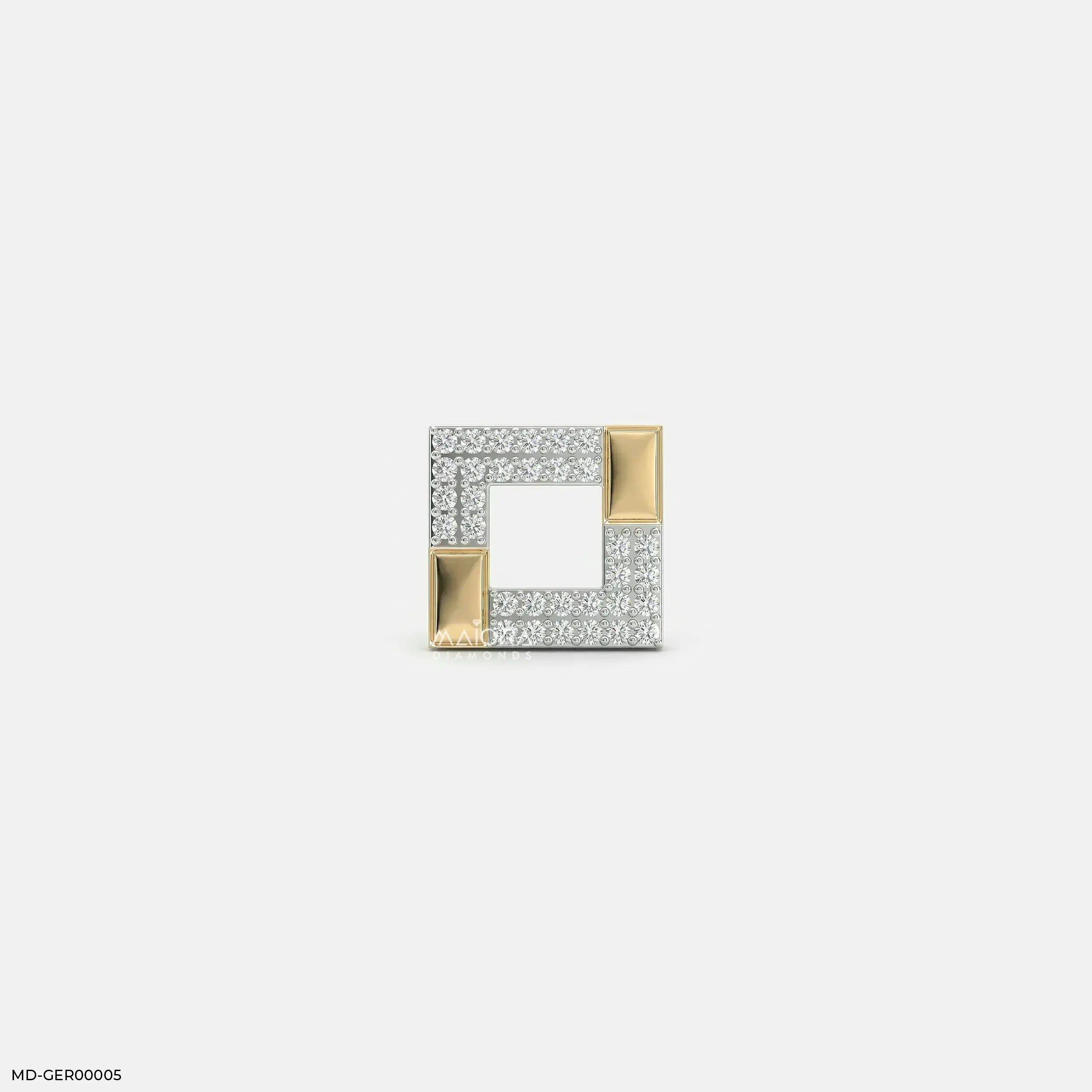 Cohesion Diamond Mens Stud Earring