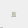 Quadra Princess Diamond Mens Stud Earring
