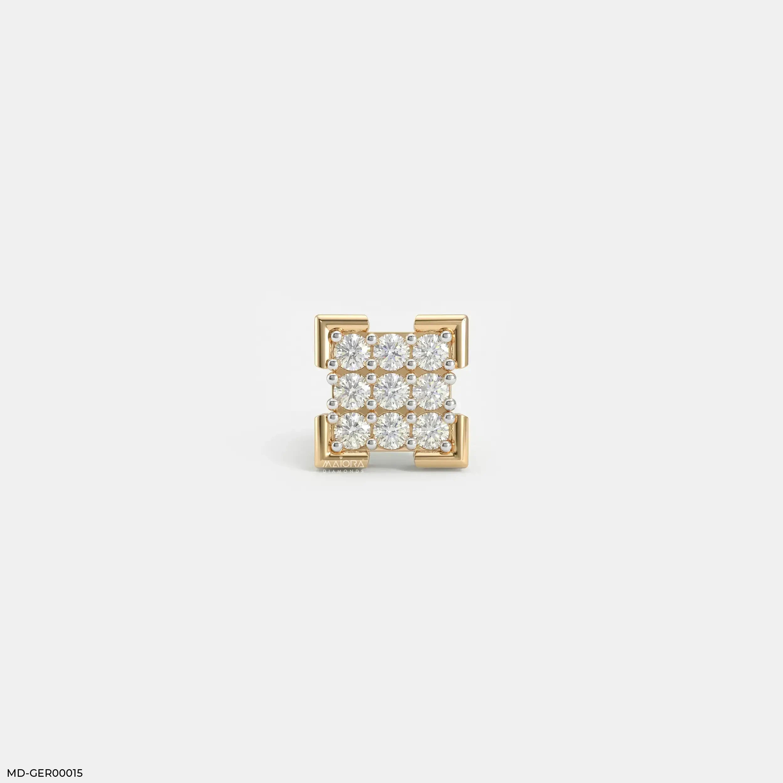 Knight Shine Diamond Mens Stud Earring