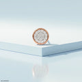 Circle Crystal Diamond Mens Stud Earring