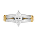 1 Carat Solitaire Auric Leaf Ring