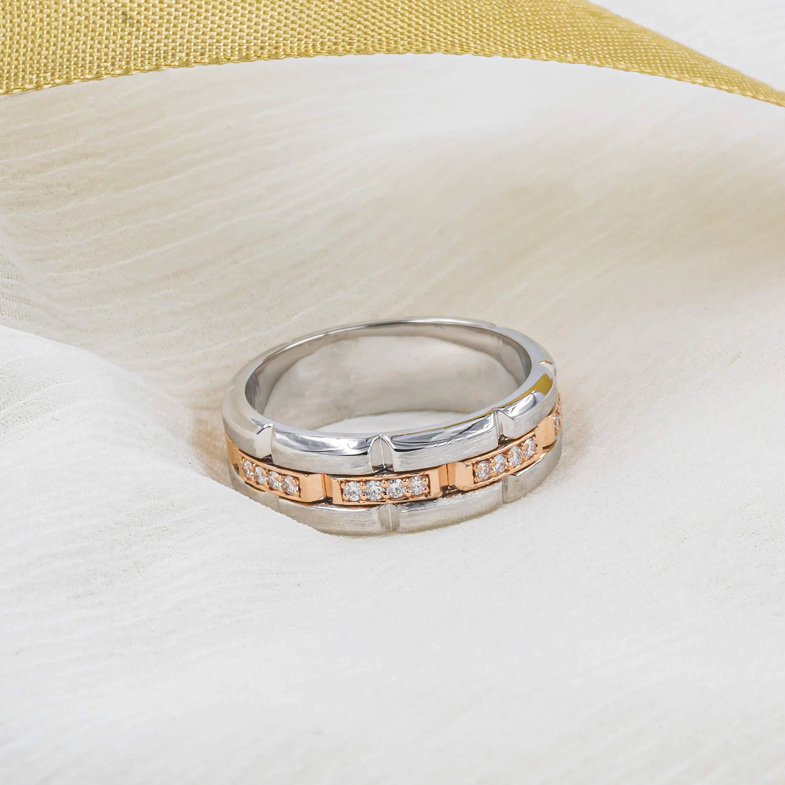 Modern Block Band Ring
