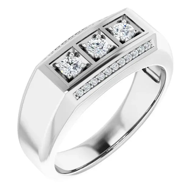 Threefold Majesty Diamond Rings