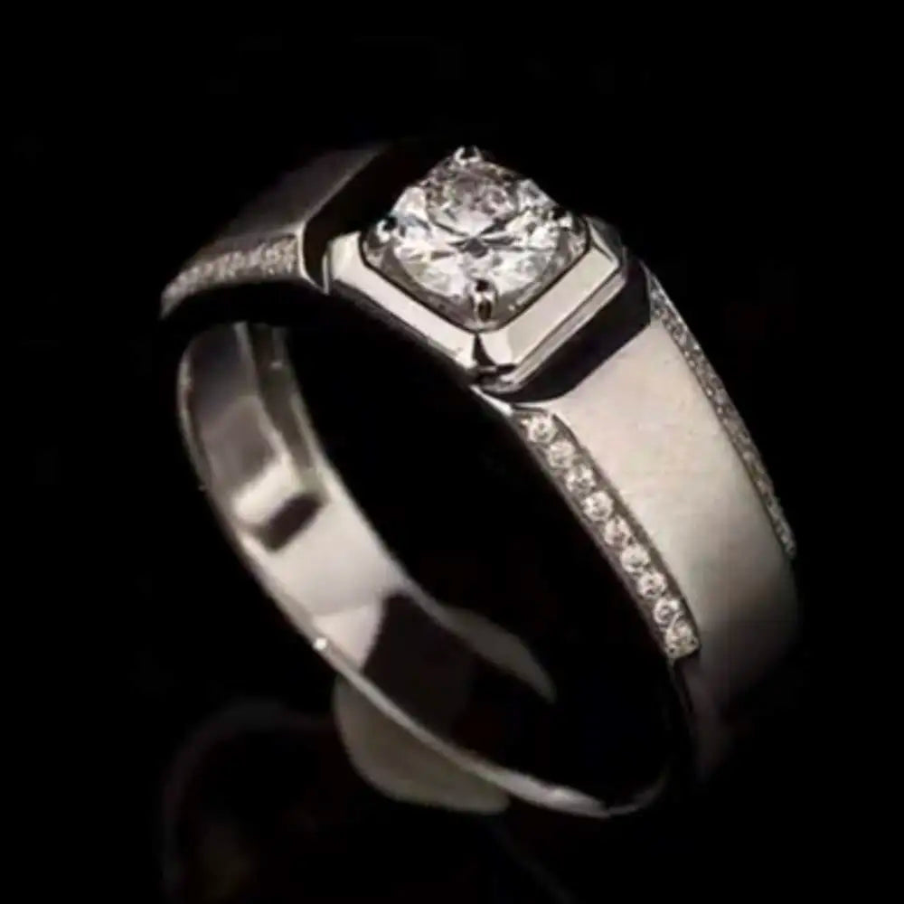 0.50 Carat Forever Flame Solitaire Men's Ring