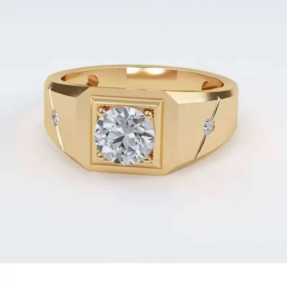 Majesty Solitaire Mens Rings