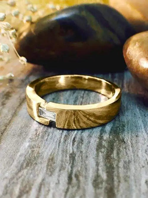 Crown Solitaire Men's Rings