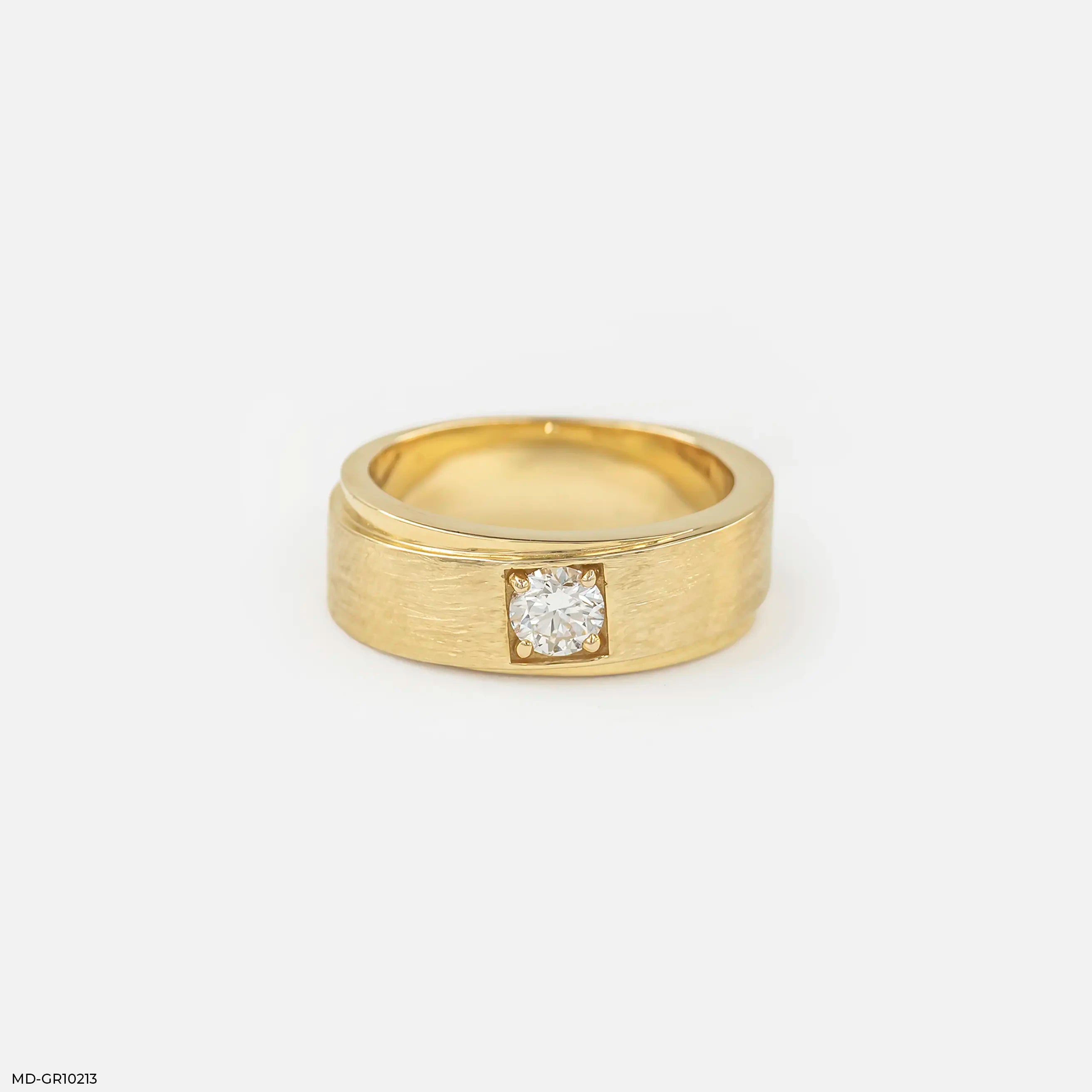 Crowned Frame Mens Diamond Ring