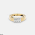 Structured Grid Mens Diamond Ring