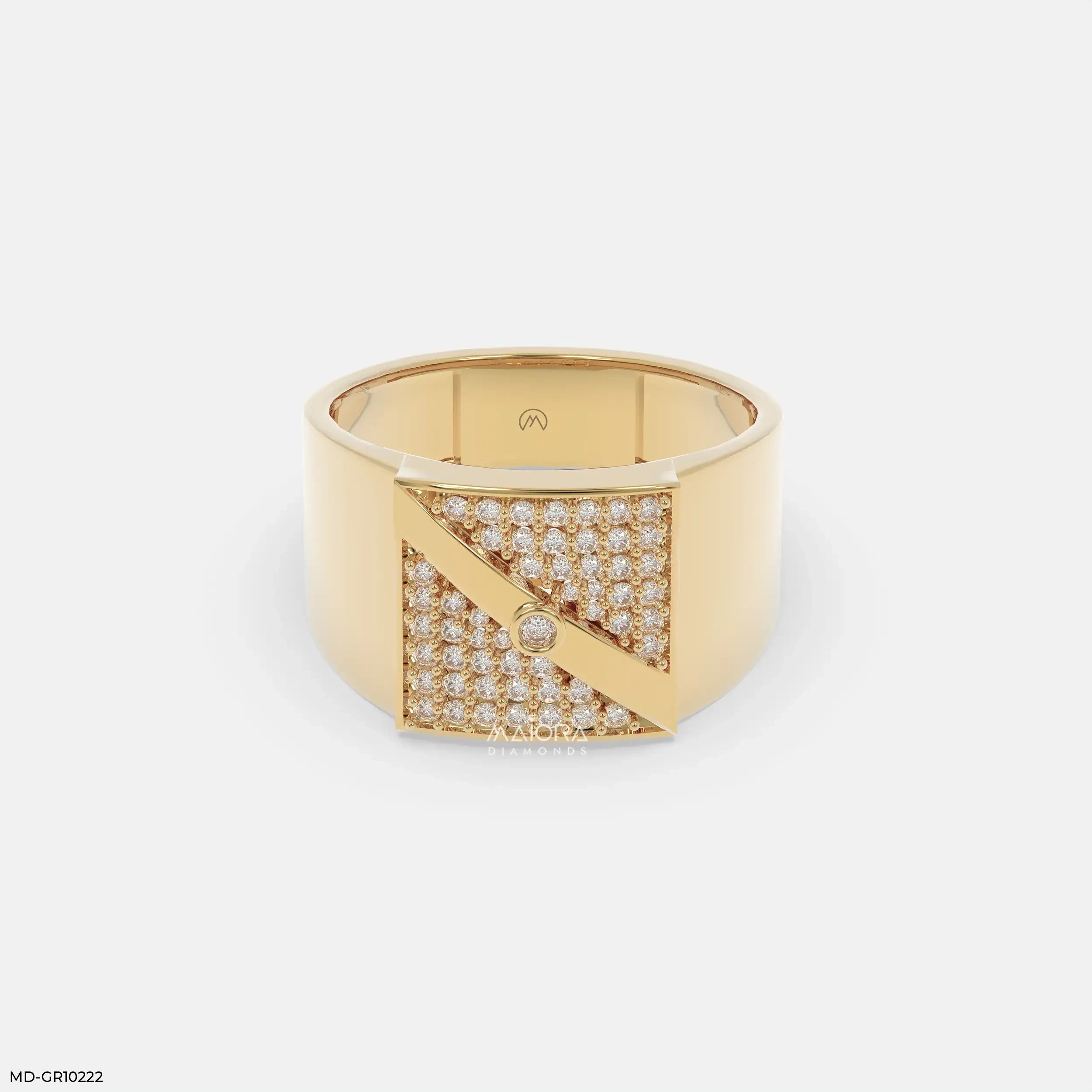 Regal Sqaure Mens Diamond Ring