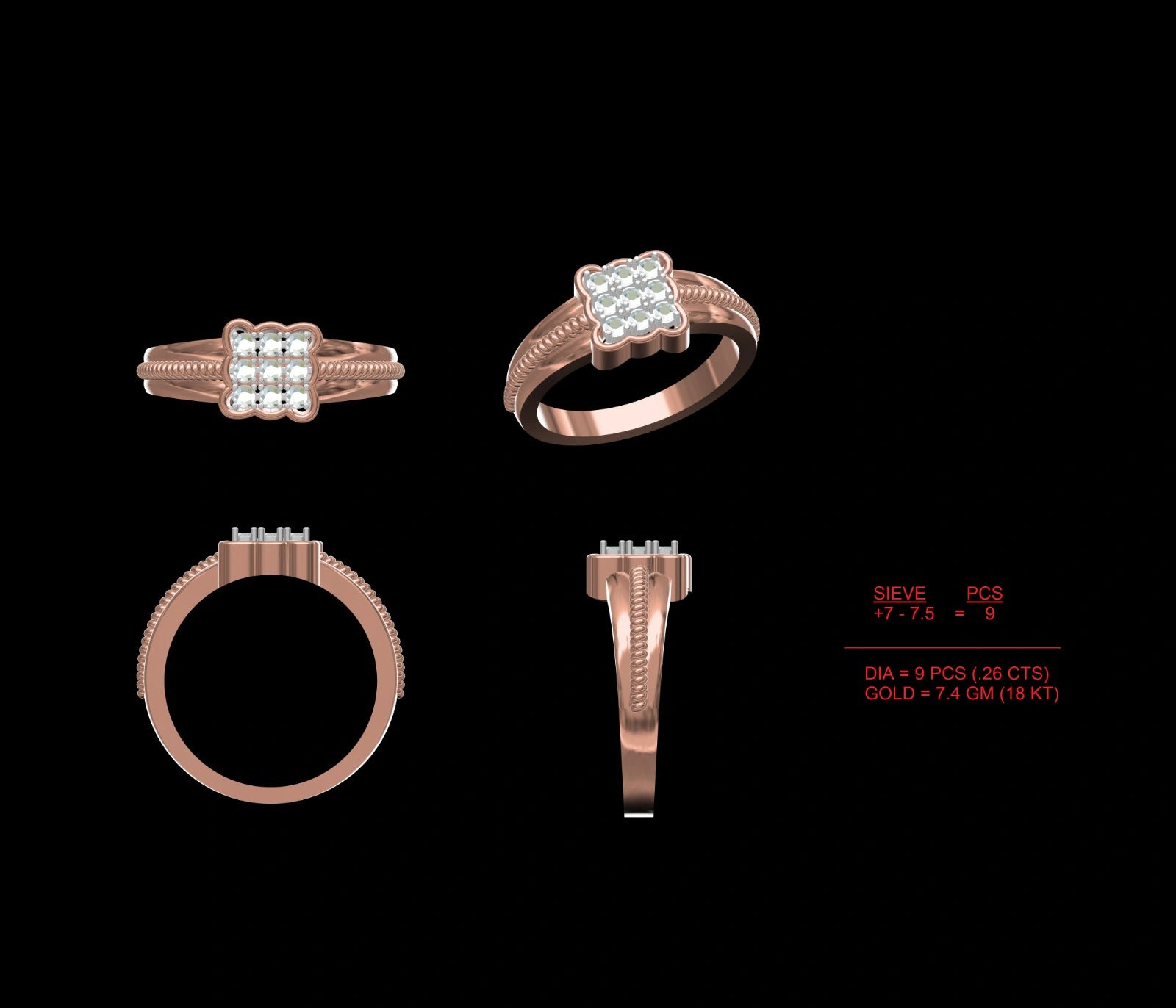 Eterna Glow Mens Diamond Ring