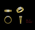 Trinity Stream Mens Diamond Ring