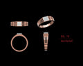 Linear Luxe Mens Diamond Ring