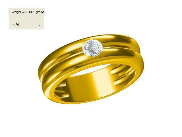 Forge Axis Diamond Mens Gold Ring