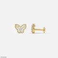 Tiny Butterfly Kids Diamond Earrings