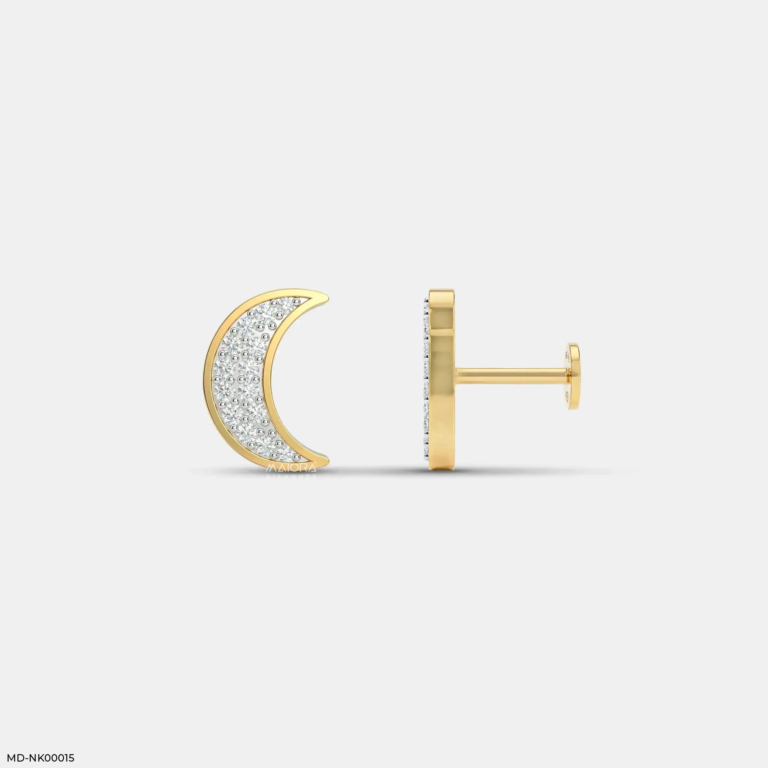 Mini Moon Kids Diamond Earrings