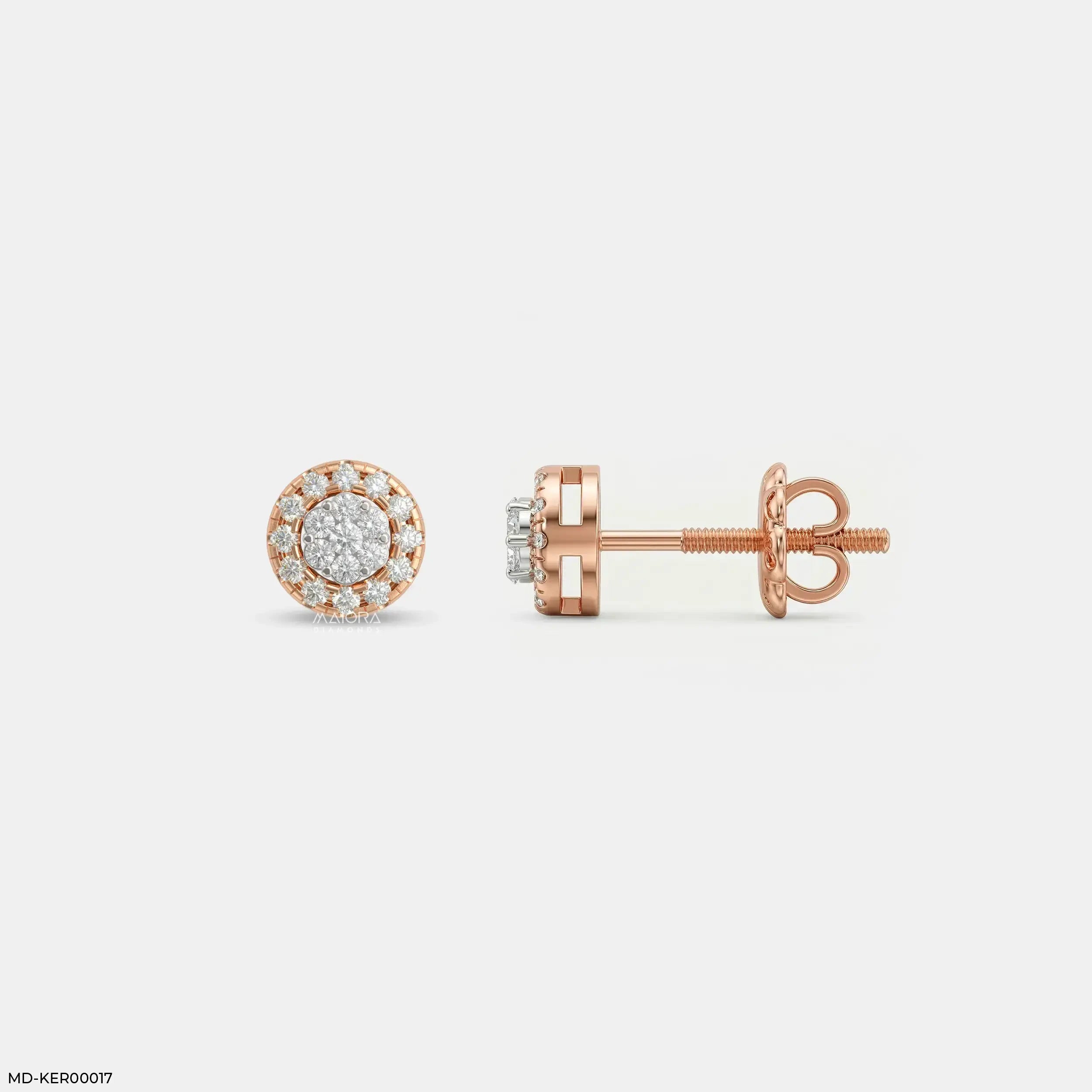 Orbit Halo Kids Diamond Earrings