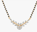 0.5 Carat Triple-Row Curved Bib Diamond Mangalsutra